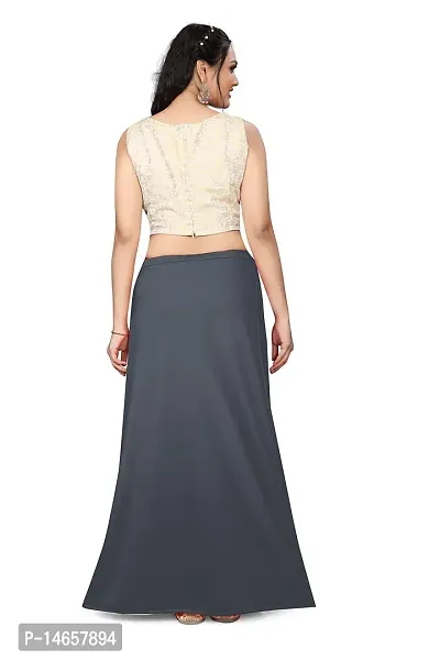 BLACK SAREE SHAPEWEAR Women's Stretchable Skirt Petticoat Lehanga