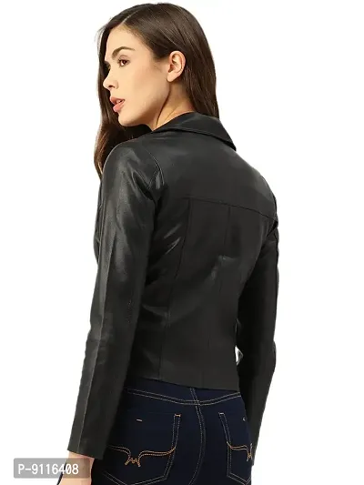 Girls short 2024 leather jacket