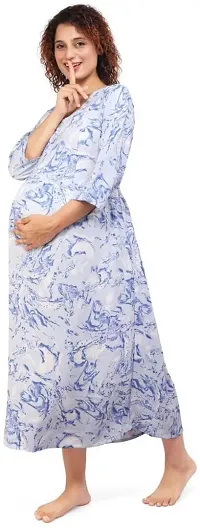 Stylish Fancy Cotton Blend Maternity Wear Dress For Women