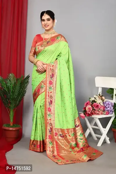 Paithani Pure Silk Handloom Saree with Pure Zari – Sakhi Creation