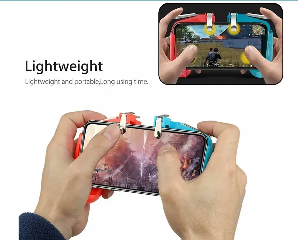 PORTABLE MOBILE GAME PAD CONTROLLER WITH 4 TRIGGERS FOR ALL GAMES USE OF SURVIVAL MOBILE CONTROLLER