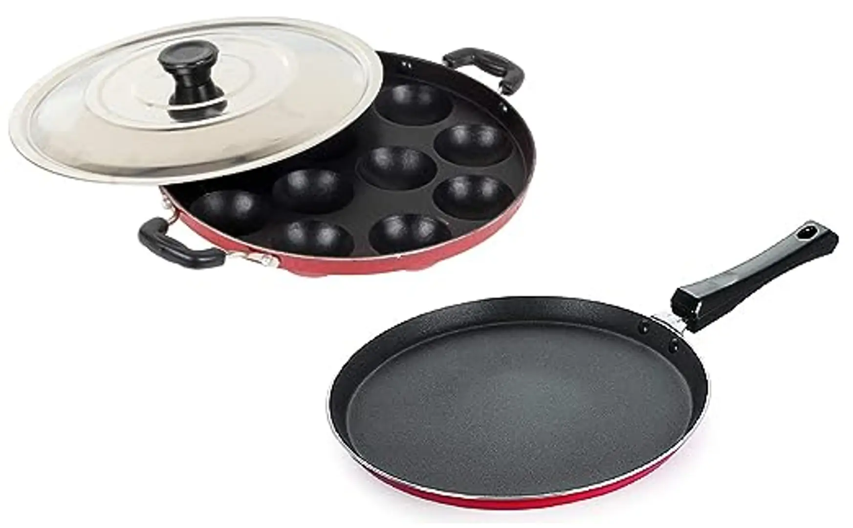 Buy Premium Quality QuTech Appam Pan With Lid Appam Patra Maker