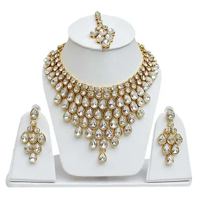 Crystal Kundan Necklace Set Crystal Kundan Necklace Set