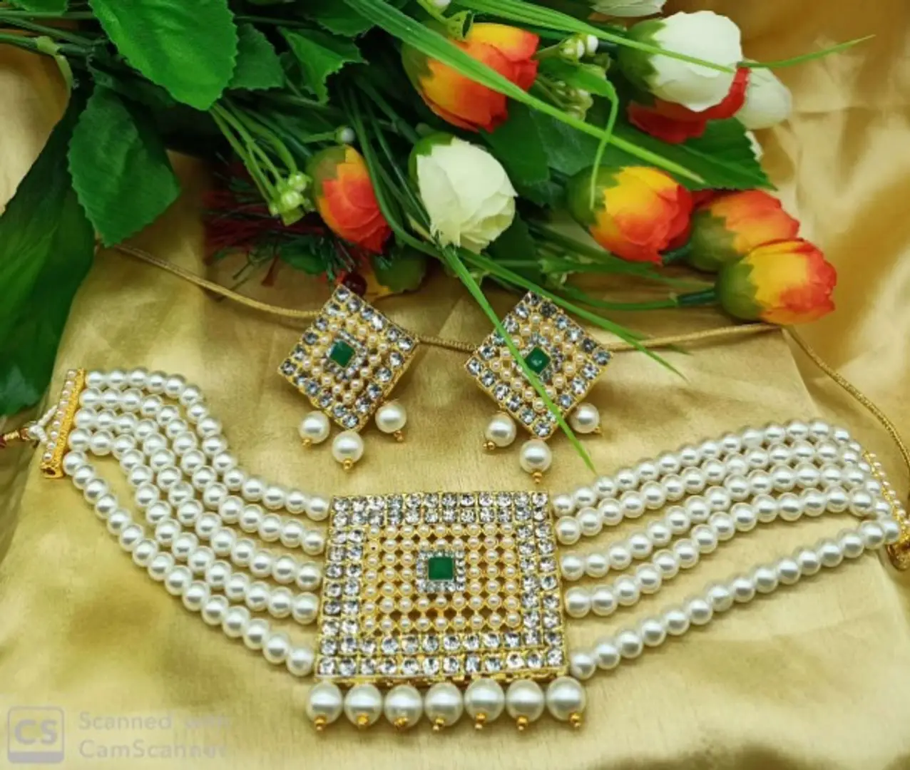 Bollywood Gold Tone Kundan Choker Necklace Bridal Indian Pearl Jewelry Sets  | eBay