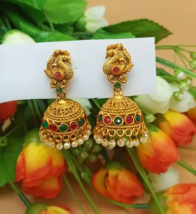 Latest Light Weight Gold Earring Designs With Weight  South Indian Gold  Earrings  YouTube