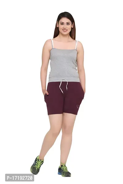 Buy wine Shorts for Women by Magre Online | Ajio.com