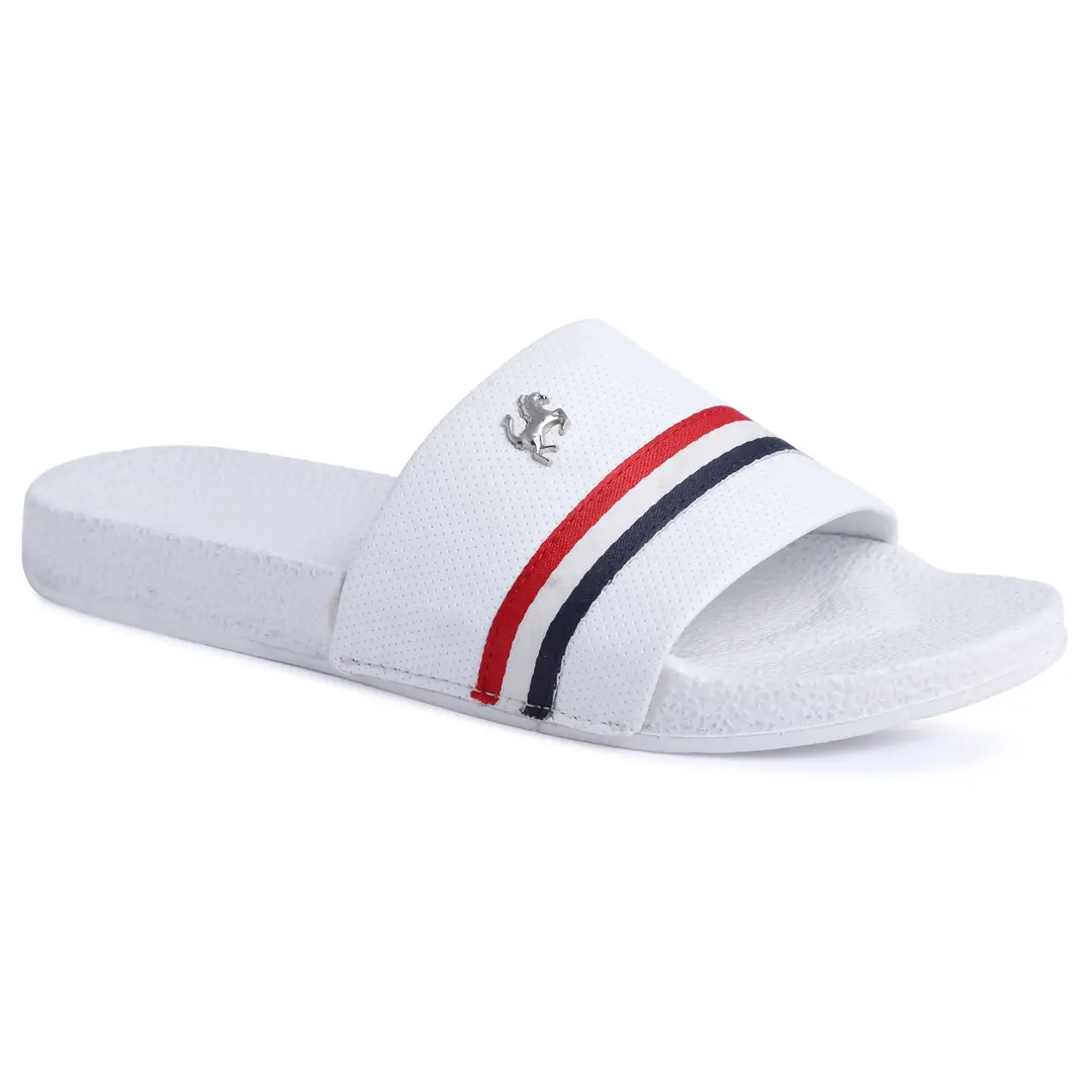 White discount colour slippers