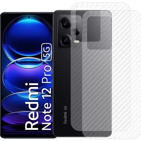 eZell Redmi Note 12 pro 5G Back Screen Protector( Transparent ), 3D Back Skin Carb Transparent Back Cover for Redmi Note 12 pro 5G with Wet and Dry Wipes