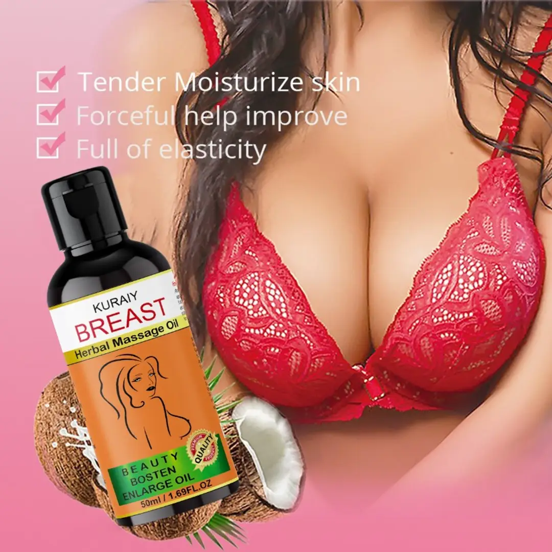 Kuraiy Release Breast Destressing Oil for Women- ALMOND OIL,OLIVE OIL and  WHEAT GERM OIL - Relieves Stress Caused by Wired Bra and Breast toner  massage oil 100% natural which helps in growth/firming.