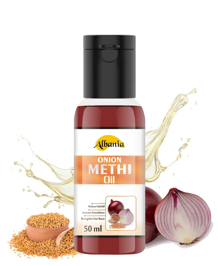Albania Onion Methi (Fenugreek) Hair Oil For Hair Growth and Hair Fall  Control Hair Oil 50ml