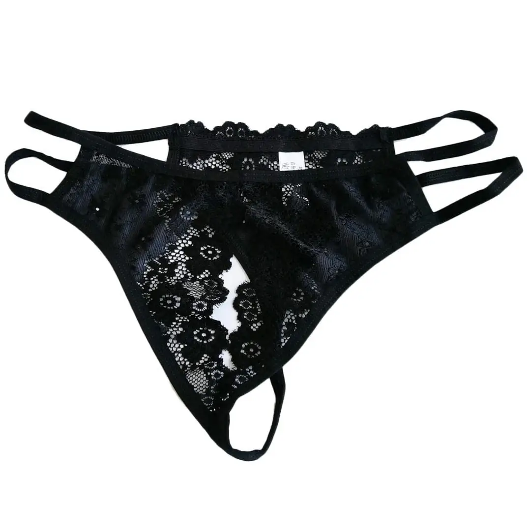 Buy Myaddiction Stretch Lace Open Front G String T Back Thong Underwear