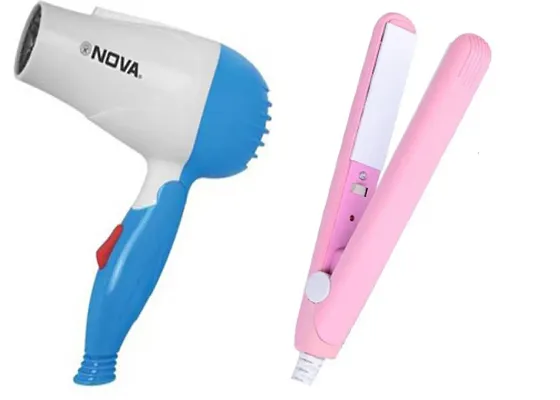 Hair Dryer& Mini Hair Straightener Combo
