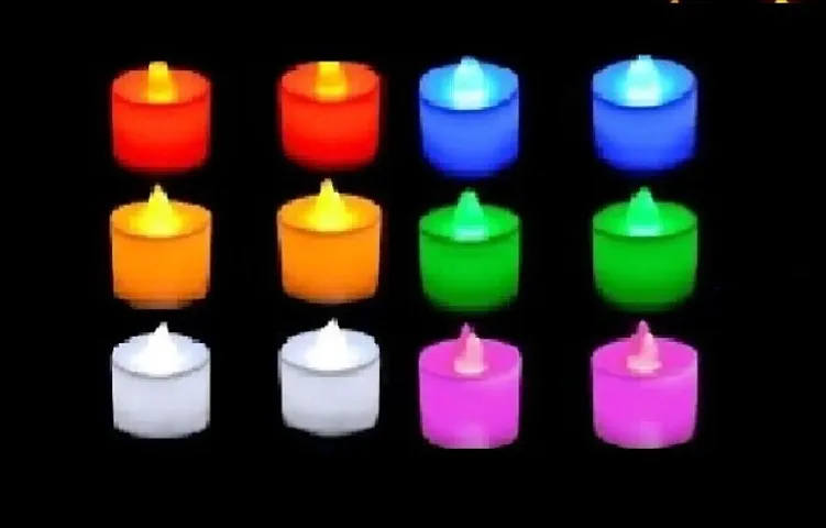LED Plastic Diya/ Candles Set
