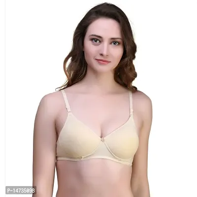 Buy Zaambia Girls Cotton Hot Looking Seamless Slim fit Bra Pack of Three (30,  Skin) Online In India At Discounted Prices