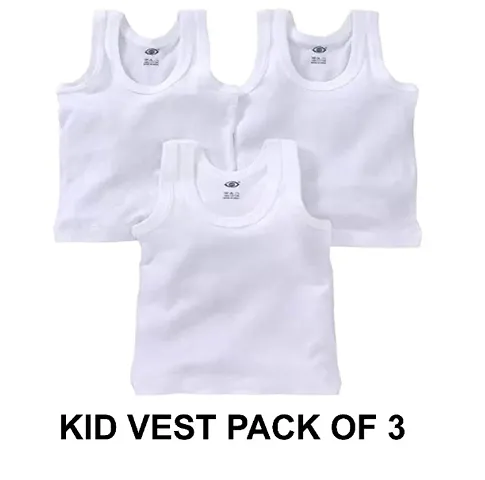 Cotton White Vest For Boys Pack Of 3,6,9,12 & 24