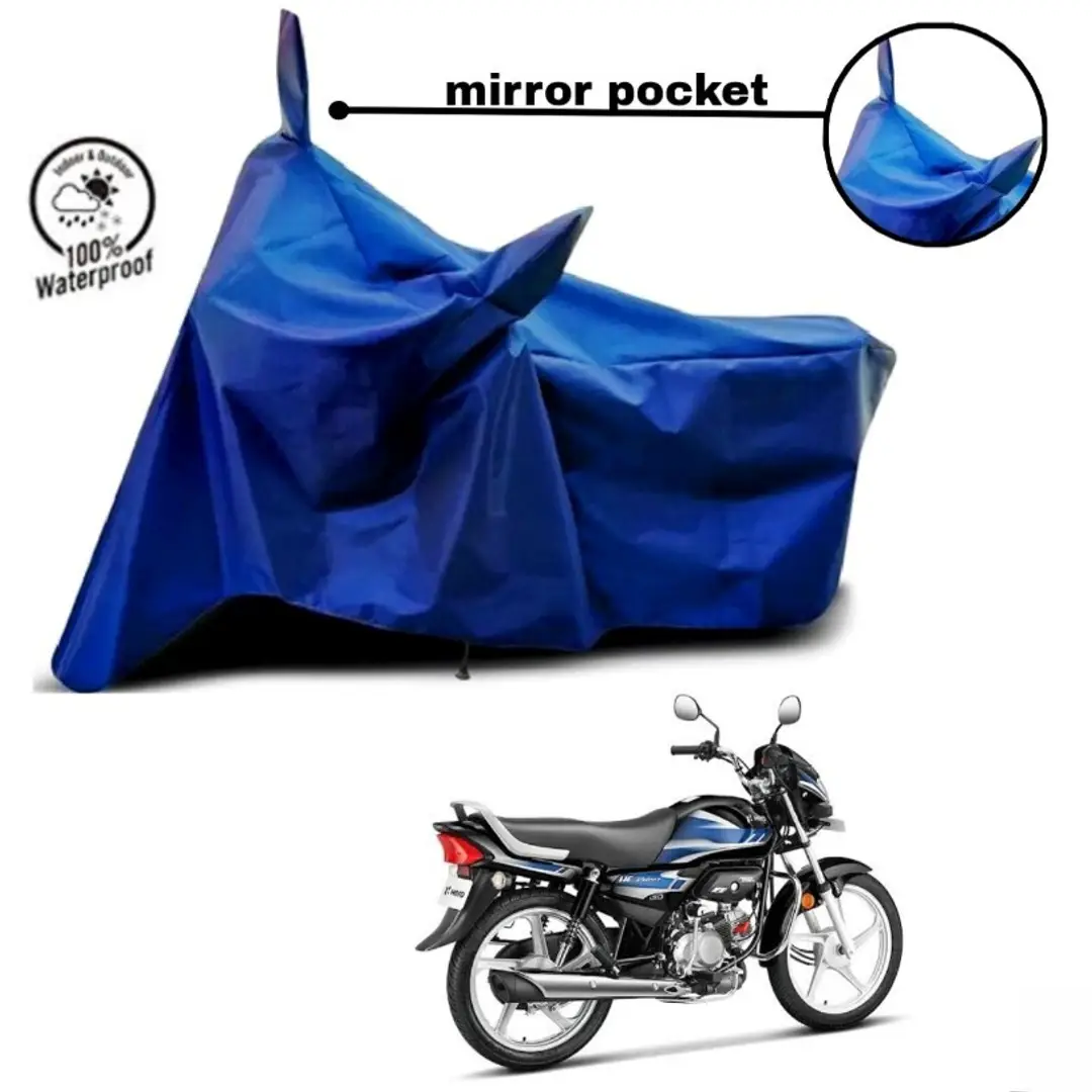 TENNYCER Hero HF Deluxe Bike cover new bike cover.best cover unique cover waterproof bike cover.two wheeler bike body cover for Hero HF Deluxe all colour. branded cover. bike cover