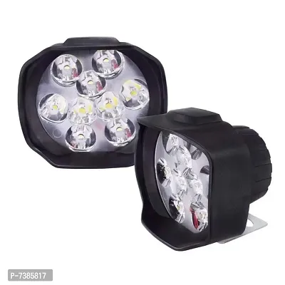 9 LED Fog Light Spot Beam Waterproof Heavy Duty Pod Driving Work Lamp for Motorcycle Bike Car and SUV (15W White Light 2 PCS)-thumb0