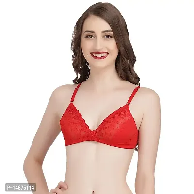 Buy Melisa Star Hot Lace Bra for Womens-Magenta/Maroon/Red Online