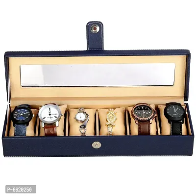 Buy Leather World Blue Watch Box For Men and Women - 12 Slots Online at  Best Prices in India - JioMart.