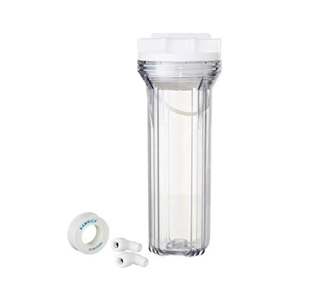 Buy RRPURE 10 Inch Transparent Pre Filter Housing with 1/4 Elbow ...