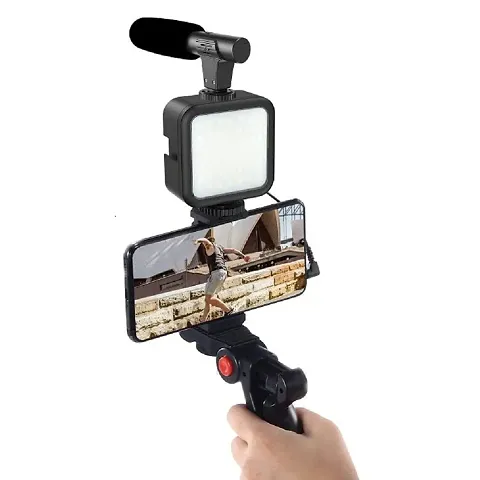 EL SMO Camera Video Recording Vlogging Kit for Video Making, Mic, Mini Tripod Stand, LED Light  Phone Holder Clip for Making Videos Podcasting