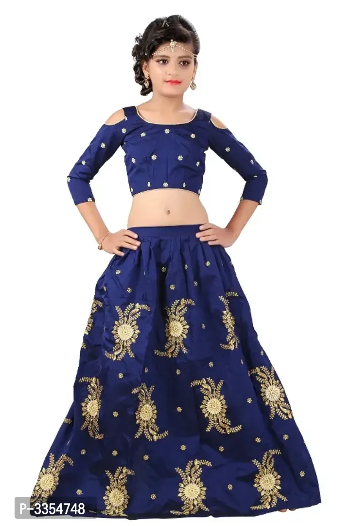 Sarth Fashion Girls Lehenga Choli Ethnic Wear Embroidered Ghagra