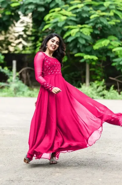 Georgette ethnic dresses hot sale