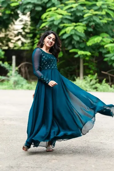 Georgette ethnic dresses hotsell