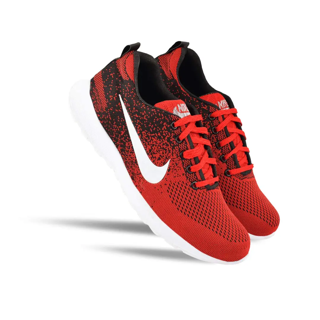 red mesh sport shoes