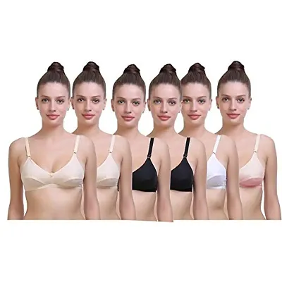 Trendy Solid Bras Combo Pack of 6