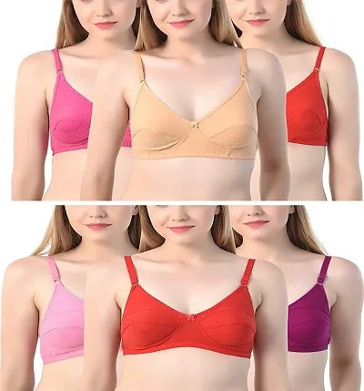 Women's Cotton Solid Camisole Bra Slips Pack Of 3