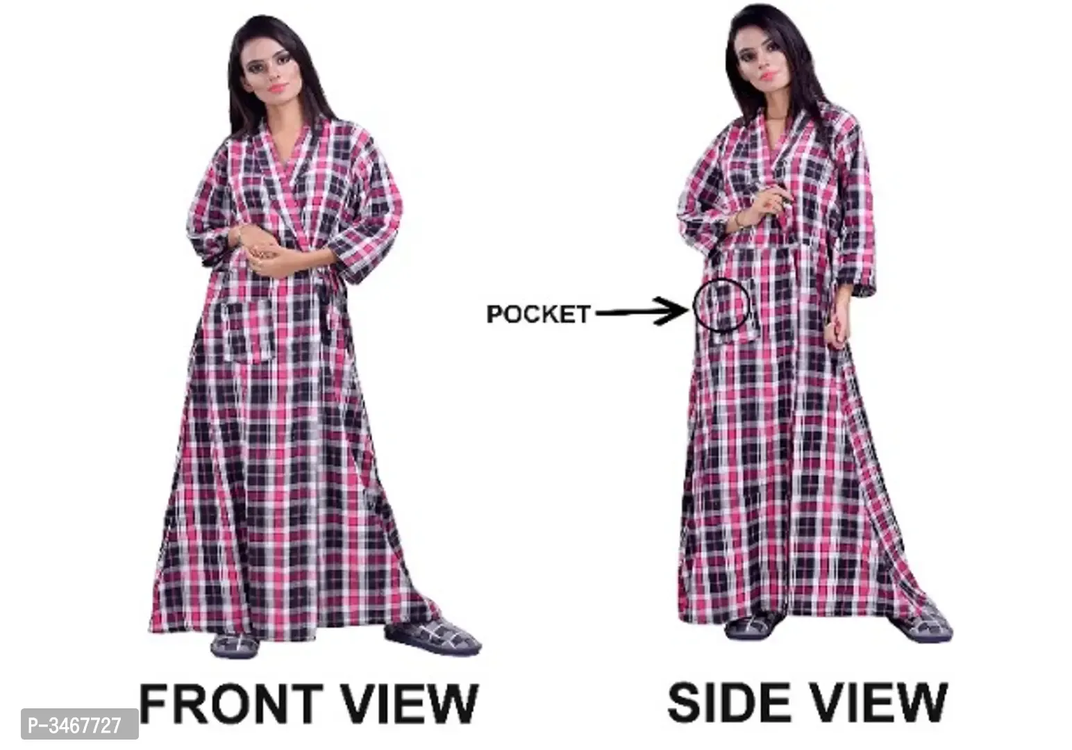 Women S Woolen Winter Night Housecoat Robe