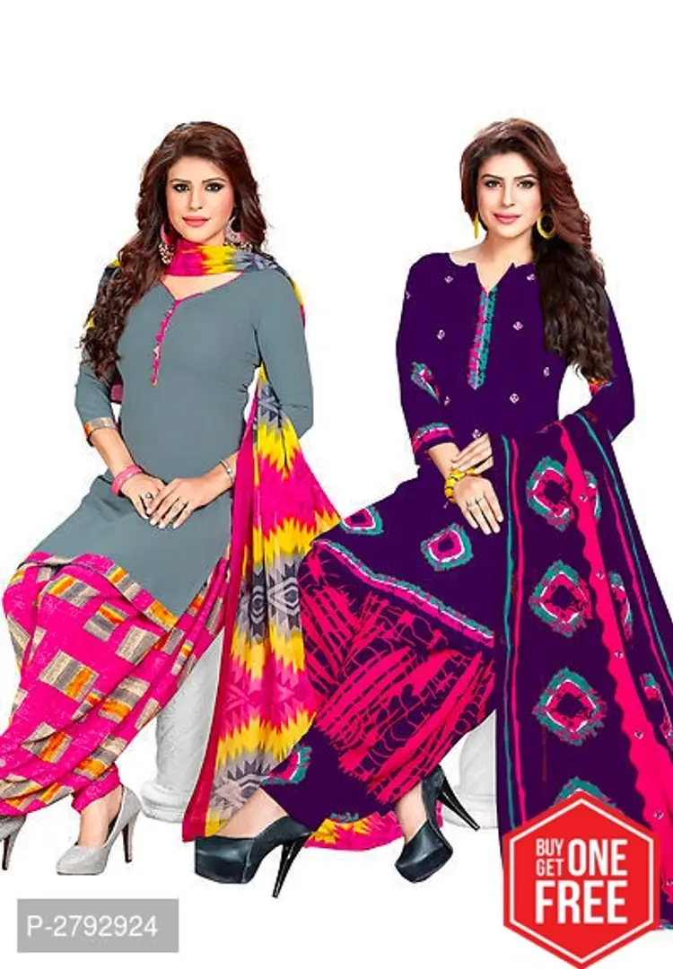 Unstitched Printed Cotton Salwar Suit Dress Material for Women – Stilento