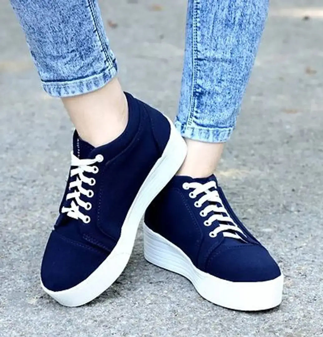 Women And Girls Denim High Heel Black Boot Sneakers Shoes For Grils Ladies Shoes High Sole Ladies S Best Shopping Fashnion App