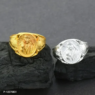 Memoir Gold plated His and Her Shirdi SAI BABA finger ring Men Women Combo  : Amazon.in: Jewellery