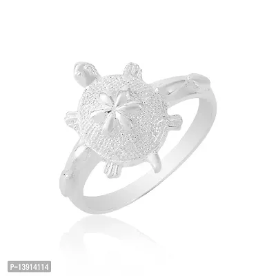 Buy DULCI Brass Round White CZ Diamond Good Luck Tortoise Kachua Ring  Jewelry for Men Women at Amazon.in
