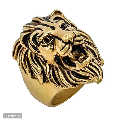 Lion Design Silver Ring (12) - Kiwi Jewelry Silver Rings - Touch of Modern