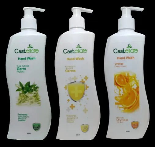 Combo Pack of 3 - Castellate Hand Wash - 500 ml x 3 (1.5 Ltr)