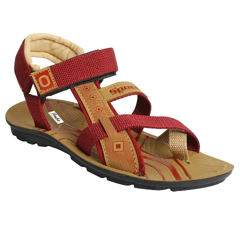 Buy Campus Campus Men Black & Red Sports Sandals at Redfynd
