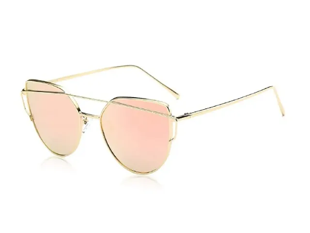 Imported Cat Eye Mirrored Flat Lenses