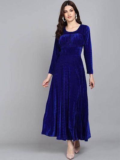 Plain velvet gown sale