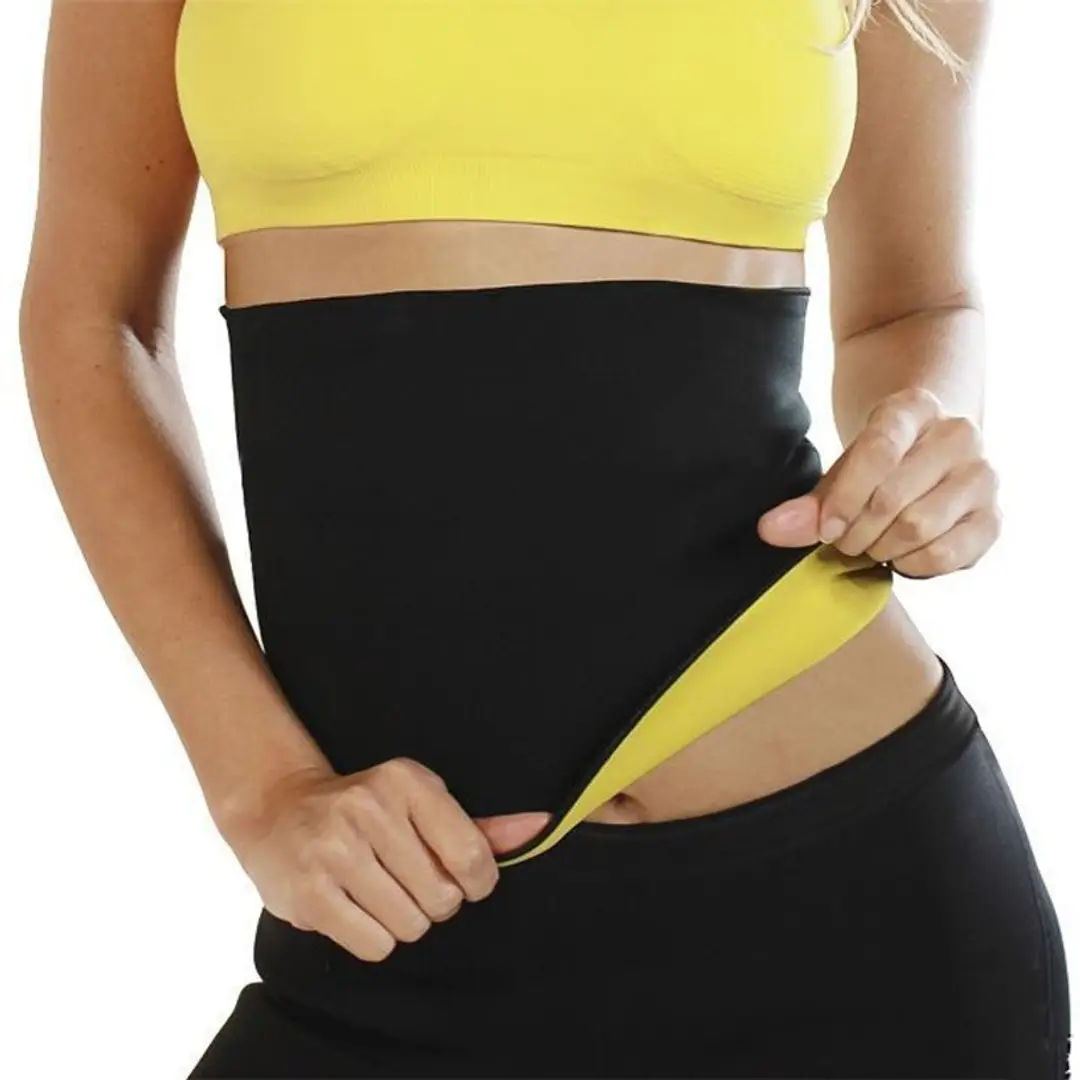 Hot Shaper Comfortable Soft Sweat Waist Fat Burner Body Slim Belt  Non-Tearable Tummy Trimmer Lose Weight Effectively for Men and Women (Free  Size)
