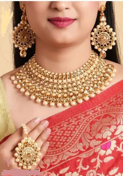 Alloy Kundan Pearl Bridal Jewellery Sets