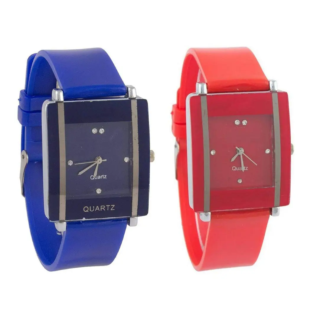 Combo Of 2 Blue Red Watch For Women