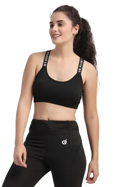 ENVIE Women's Cotton Sports Bra_Full Coverage, Non-Padded, Non-Wired  T-Shirt Type Bra|Inner Wear for Yoga, Indoor Exercise Sports Bra