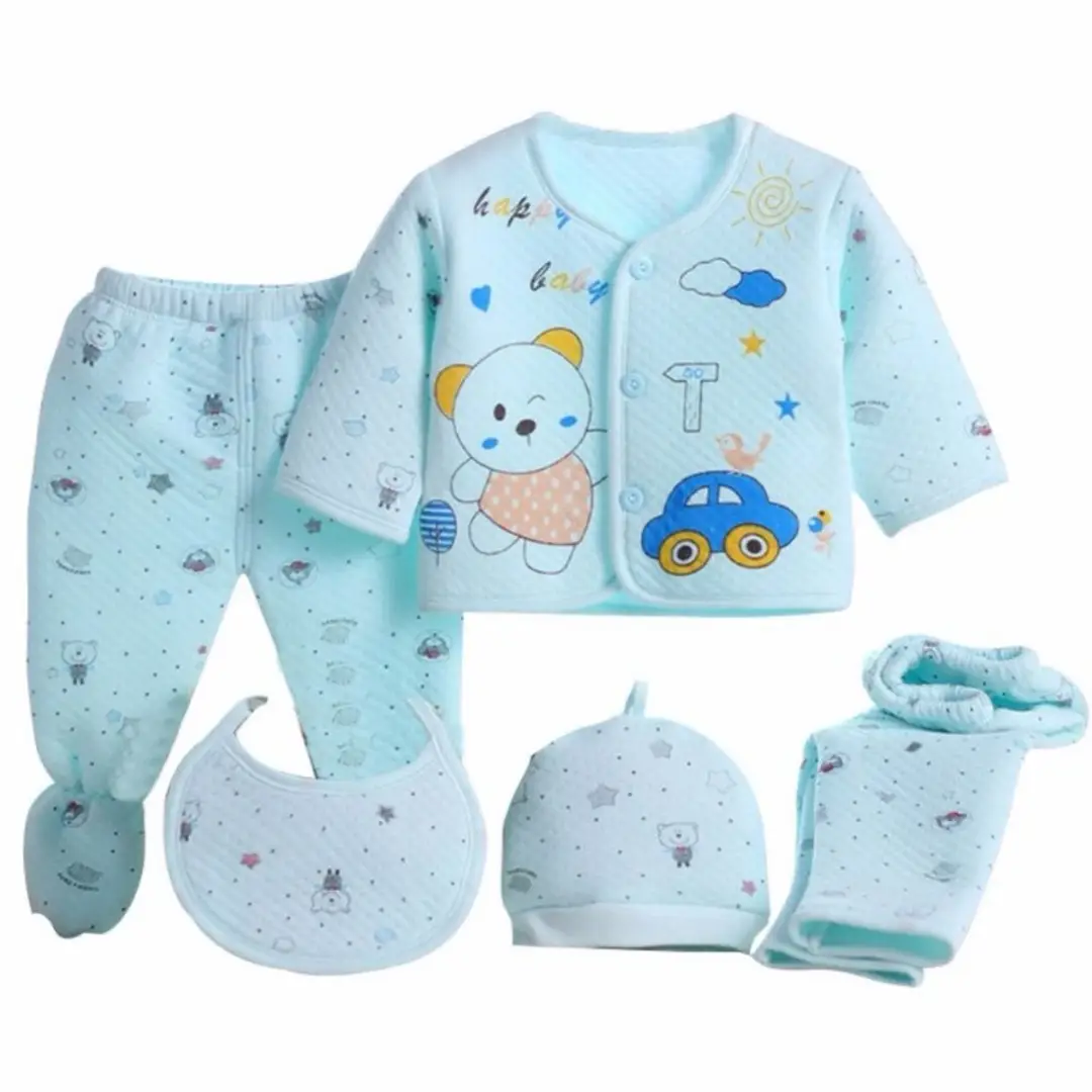 Bekamille Newborn Baby Set ( 5pcs/set) Clothes Infant Girl Boy Shirt And  Pant Bib Hat Suit More 20 Styles - Baby's Sets - AliExpress