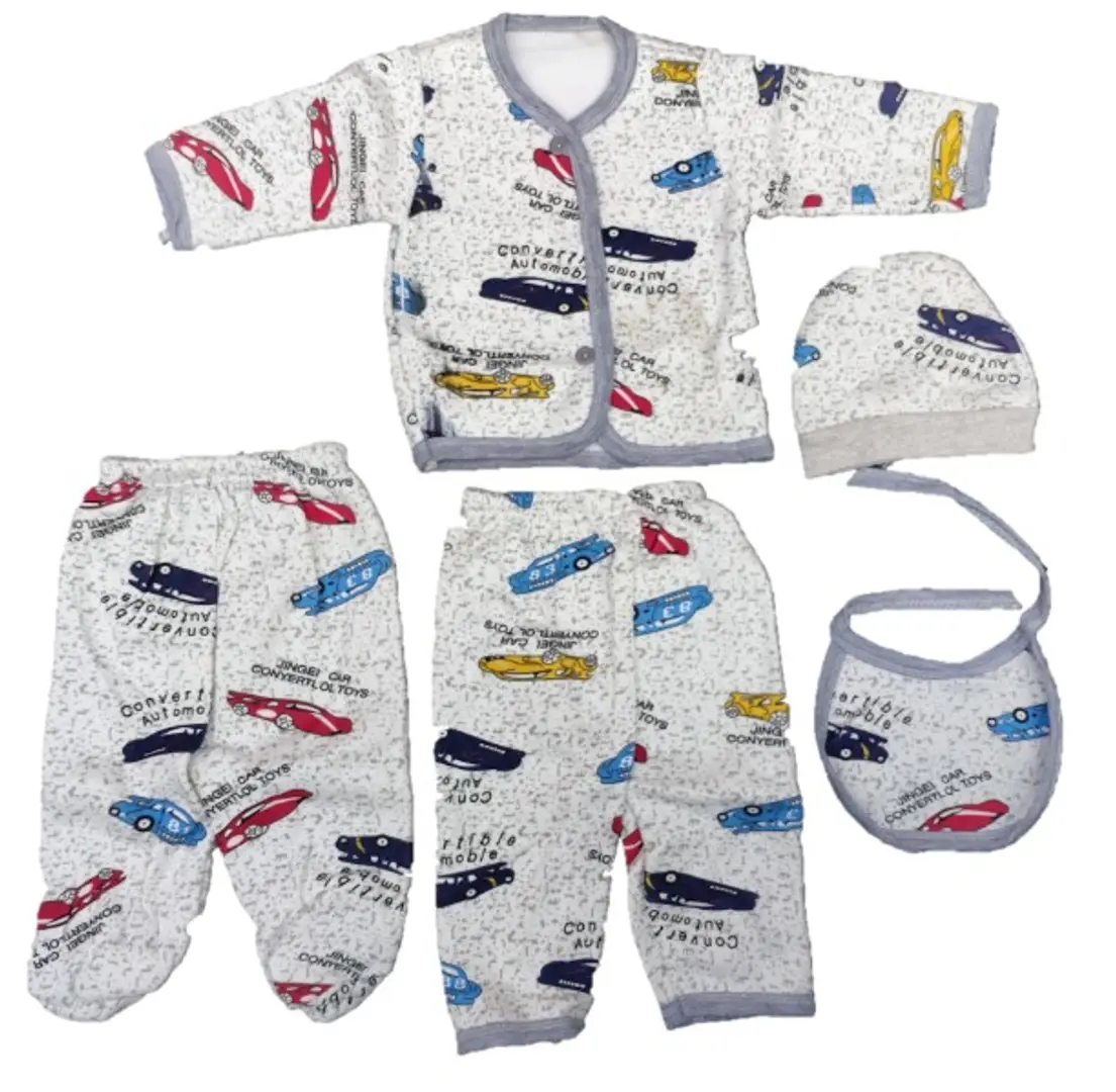 Newborn Baby Boys Girls ( 5pcs/set) Infant Underwear Set Unisex Clothing  Suit (0-3 Month)