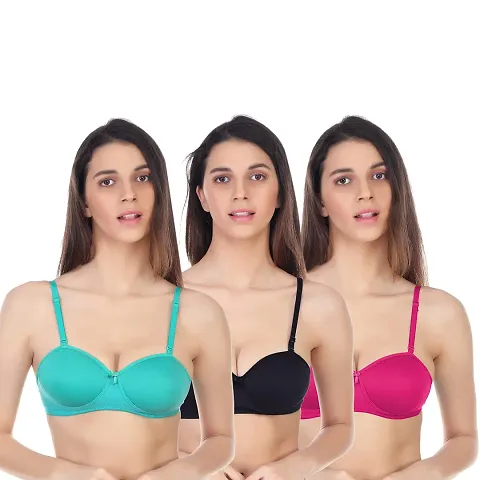 Buy JMT Wear Women's Polyamide Elastane Lightly Padded Wired Push-Up  Bra(Black)(36B) Online In India At Discounted Prices