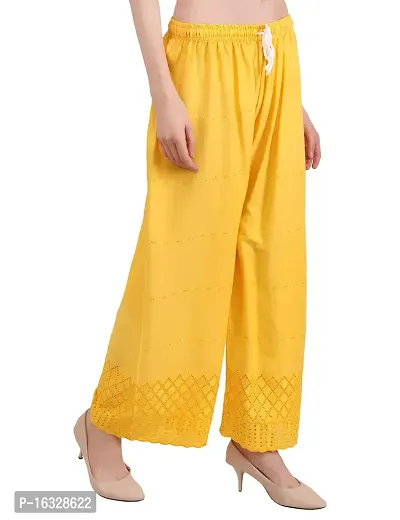 Buy EZIA OUTFIT Women's 100% Pure Soft Solid Rayon Cotton Trousers Palazzo  Pants (Waist Size 28 inch to 40 inch) Online In India At Discounted Prices