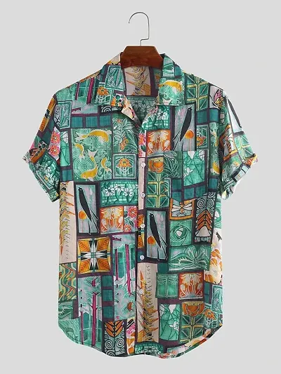 Rayon Short Sleeves Casual Shirt
